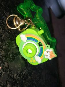 Cute Rainbow Cloud Camera Keychain