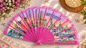 Barcelona Souvenir Folding Fan