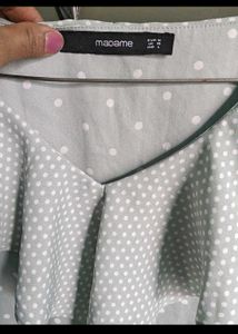 Price Drop Polka Dot Ruffle Blouse