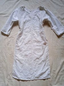 White Chikankari Kurta