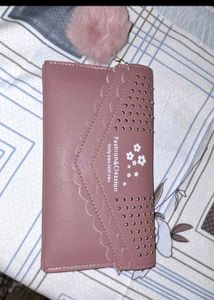 Pink Studded Wallet