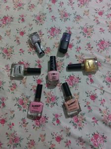 Set Of Seven Nail Polish - With A Nail Polish As Freebie.