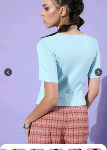 Blue Ribbed Daisy Top Dressberry