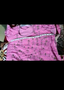 Beautiful hand work baby Pink Suit
