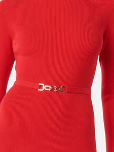 FOREVER NEW Elegant Red Maxi Dress with Belt