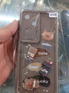 Cute Phone Case - Brown Bear &amp; Coffee DesignVIVO V