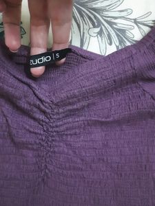 Violet Smock Tee With Bell Sleeves
