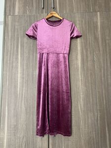 Slit Cut Velvet Dress  Zara