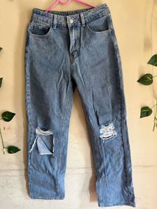Ripped Knee Denim Jeans