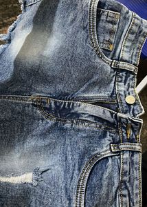 Distressed Denim Shorts