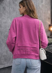 Stylish Pink 'Designer' Bomber Jacket