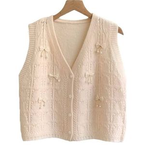 Cute Knit Vest with Bows