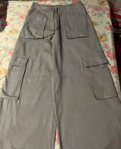 Grey Cargo Wide Leg Pants BRAND NEW
