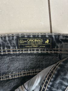 Washed Grey Denim Jeans
