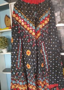 Black Bandhani Print Ethnic garwa dress