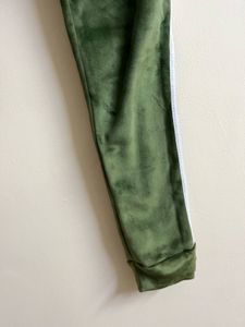 Green Velvet Joggers