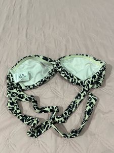 Leopard Print Bandeau Bikini Top