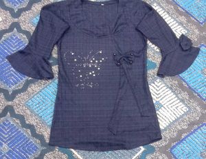 Stylish Blue Tunic Top