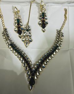 Purple,green&amp;silver Necklace Set❤️