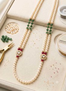 Pearl Necklace and Bracelet Set