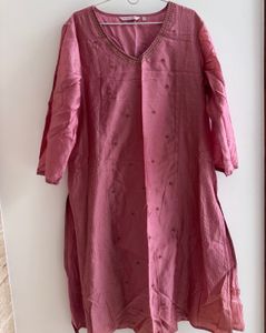 Project Eve - Elegant Pink Embroidered Kurti