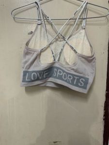 Comfortable Sports Bra with Strappy Back