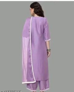 New 5xl Elegant Lavender Kurta Set with Dupatta