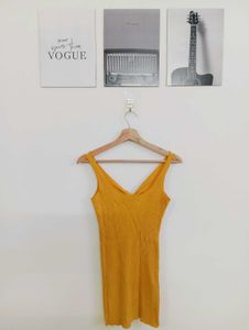 Mustard Yellow Knit Dress