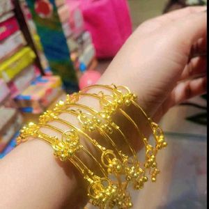 Kashmiri Gold Tone Bangles Set