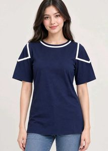 🇰🇷Navy Blue Sailor Style Top