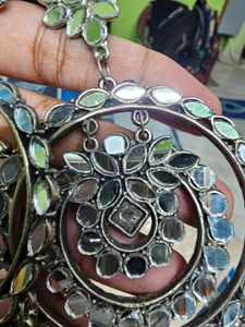 Oxidized Mirror Earrings