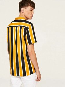 Retro Striped Button-Up Shirt