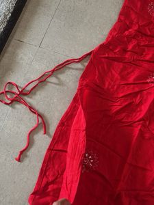 Red Embroidered Kurta