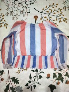 Striped Sheer Top