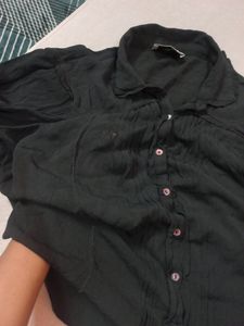 Elegant Sheer Black Blouse