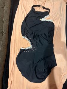 Stylish Black Embellished Bodysuit