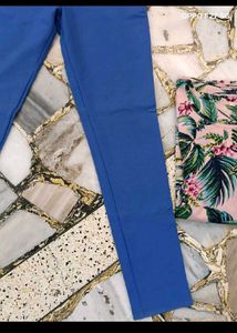 BLUE JEGGINGS FLORAL TOP