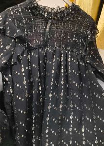 Sparkling Black Tunic Top
