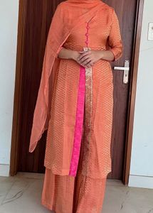 Elegant Peach &amp; Pink Kurta