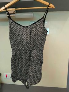 Black & White Patterned Romper