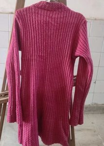 V-Neck Cable Knit Sweater