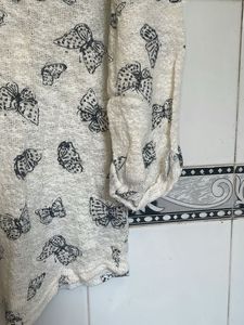 Butterfly Print Lightweight Top