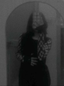 Black Sweater Top With Net Sleeves