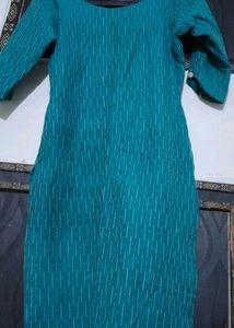 Teal Embellished Kurta with Pants Set