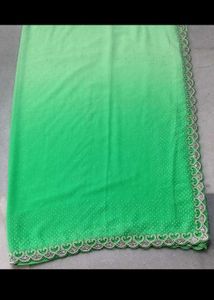 Stunning Ombre Green Embellished Saree