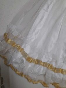 White &amp; Gold Embellished Dress