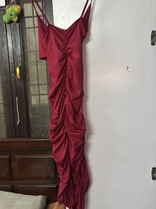 Burgundy Bodycon Mini Dress🌹