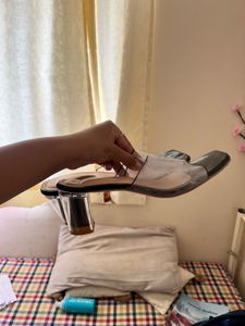 Chic Transparent Block Heels