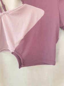 ‼️Price Drop‼️Purple Dual Color Crop Top