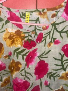 AHIKA Floral Print kurta 40 Inches